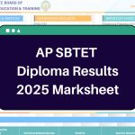 AP SBTET Diploma Results 2025 – apsbtet.ap.gov.in Marksheet Download