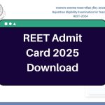 REET Admit Card 2025 – reet2024.co.in Level 1 & Level 2 Hall Ticket Download